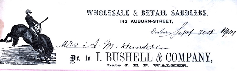 Docket from I Bushell and Company