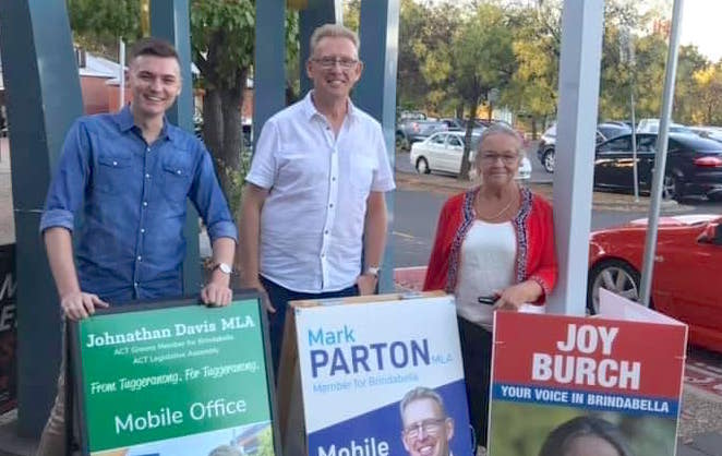 Johnathon Davis, Mark Parton and Joy Burch