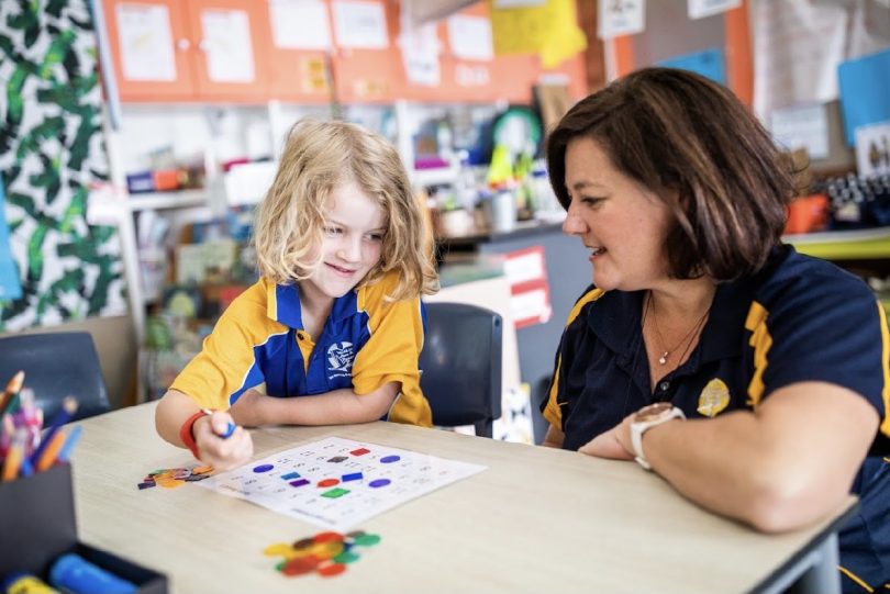 St Bede's teacher and student