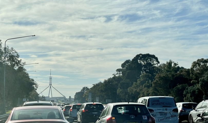 Heavy traffic in Canberra