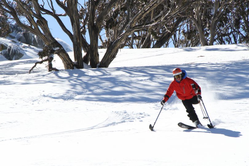 Michael Milton skiing
