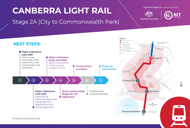 Light rail Stage 2A timetable