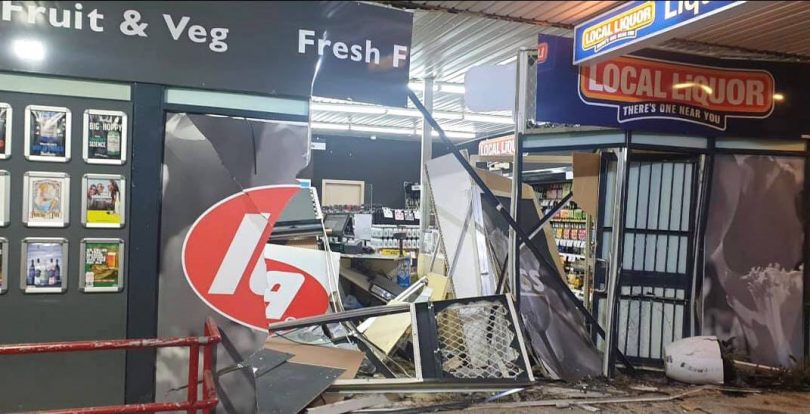 Damage to the Melba IGA supermarket