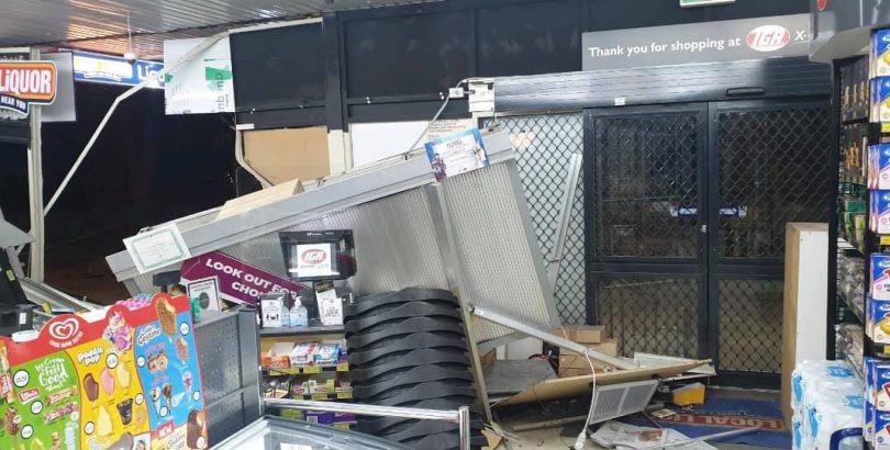 Damage inside the Melba IGA