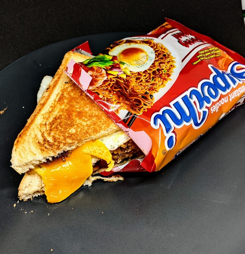 Mie Goreng noodles toastie