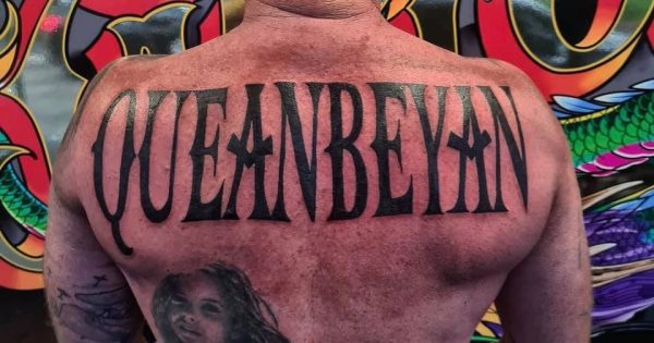 Hometown pride goes more than skin deep with QUEANBEYAN tattoo