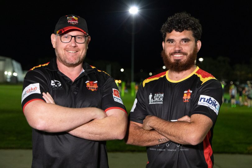 two men on a rugby field