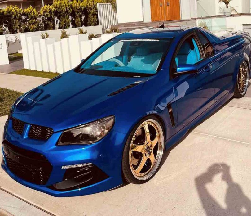 Blue Commodore ute