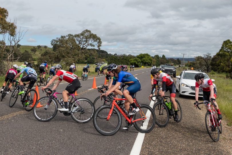 Bike riders in Goulburn Workers Junior 2 Day Cycling Tour