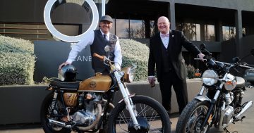 Well-dressed gentlemen on bikes take to Canberra's streets for mental health