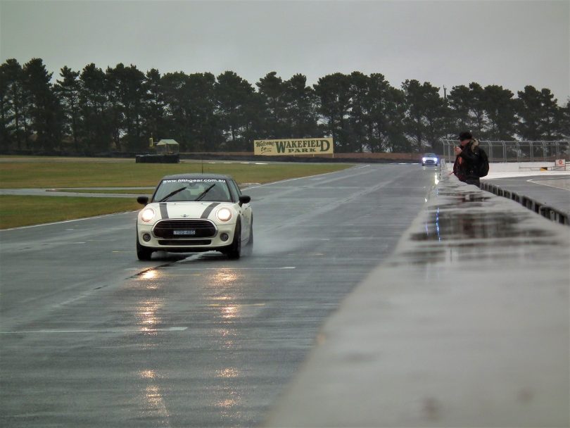 Car on race rack