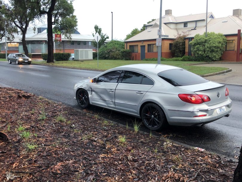 Dented vehicle