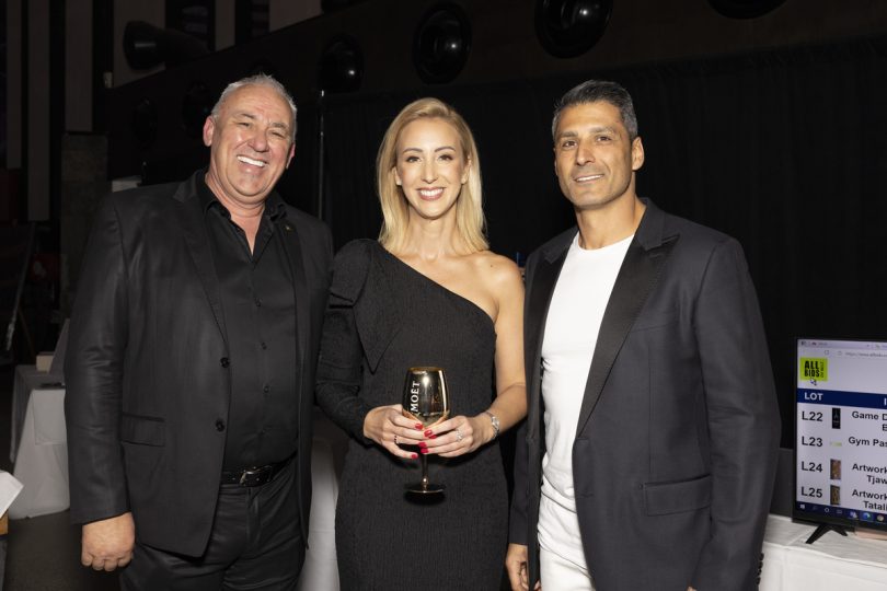 Peter Munday, Carrie Leeson and Omar Muscat at Lifeline Canberra Gala