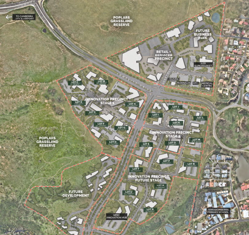 Masterplan for Poplars Innovation Precinct at South Jerrabomberra