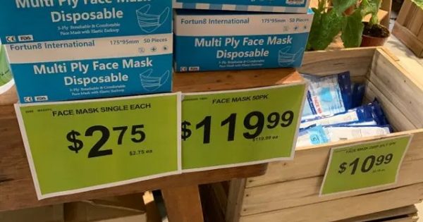 Anger after supermarket 'mistakenly' triples price of face masks