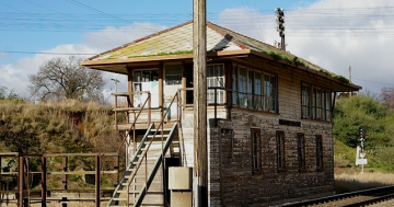 Old country railway line tracking toward rehabilitation