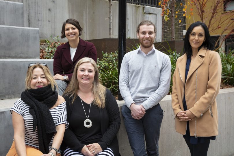 Amy McGinn, Anya Aidman, Tanya Nadin, Jonathon Naef and Perpetua Kish