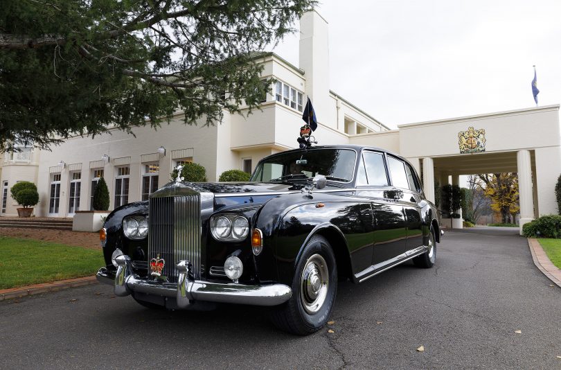 Governor-General's Rolls-Royce outside Government House