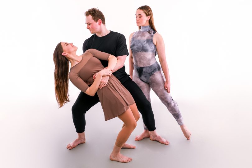 Three dancers from the production of 'Unveiled'