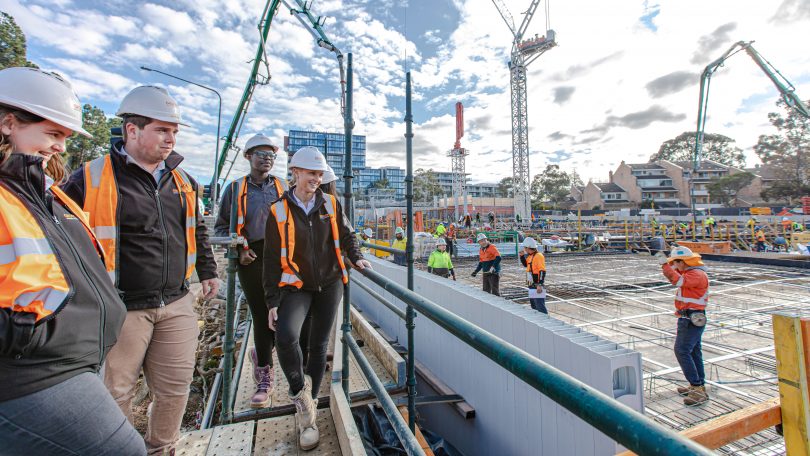 Geocon workers on construction site