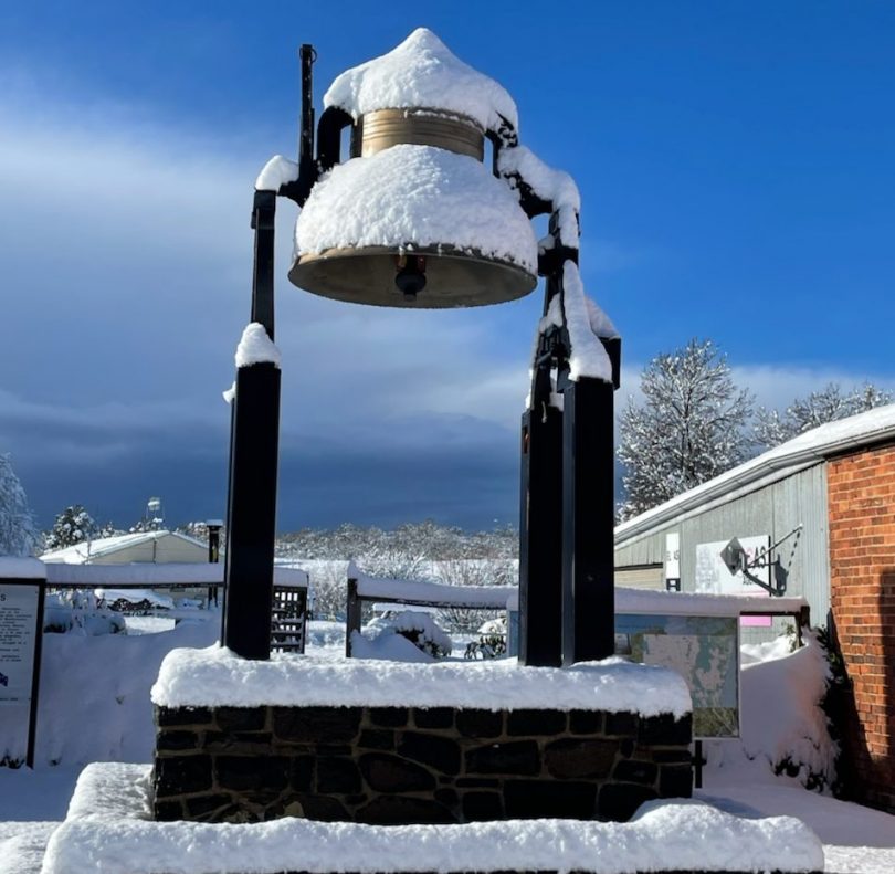 The Nimmity Bell covered in snow