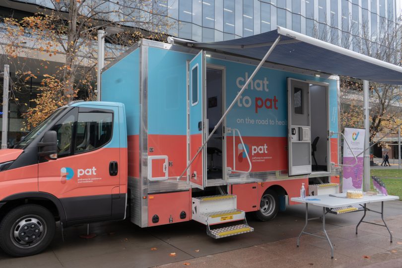 'Chat to Pat' mobile health outreach van at Veterans Park