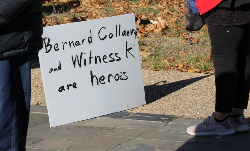 Protest against Bernard Collaery prosecution