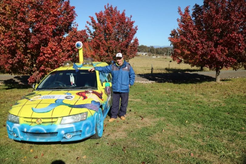 Malcolm Noad and his 'Yellow Submarine' car
