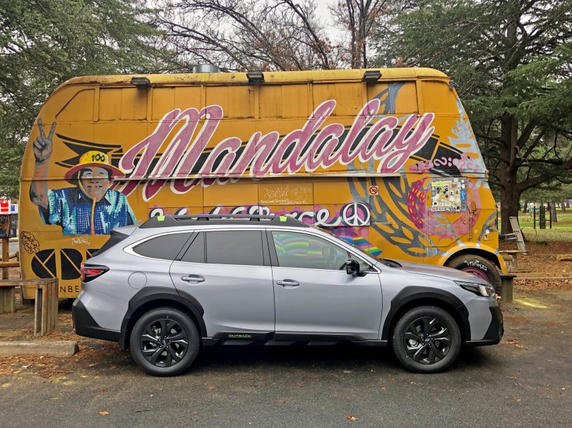 Subaru Outback and the Mandalay Bus