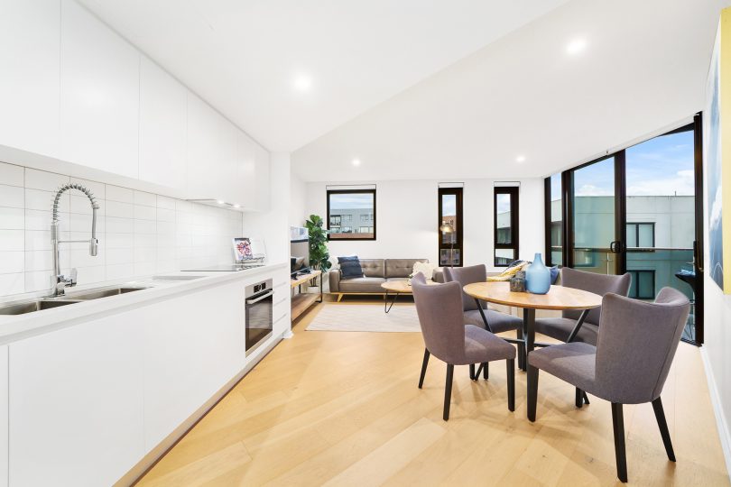 dining area and kitchen