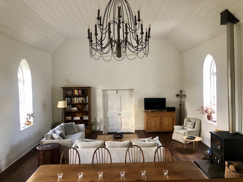 Interior of restored church-turned-home in Taralga