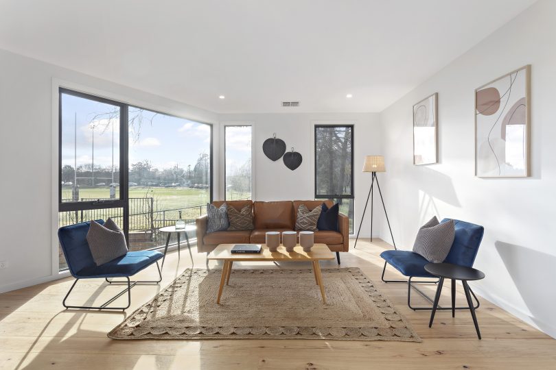 Watch all the footy action on Northbourne Oval from the upstairs living room of this brand new townhouse