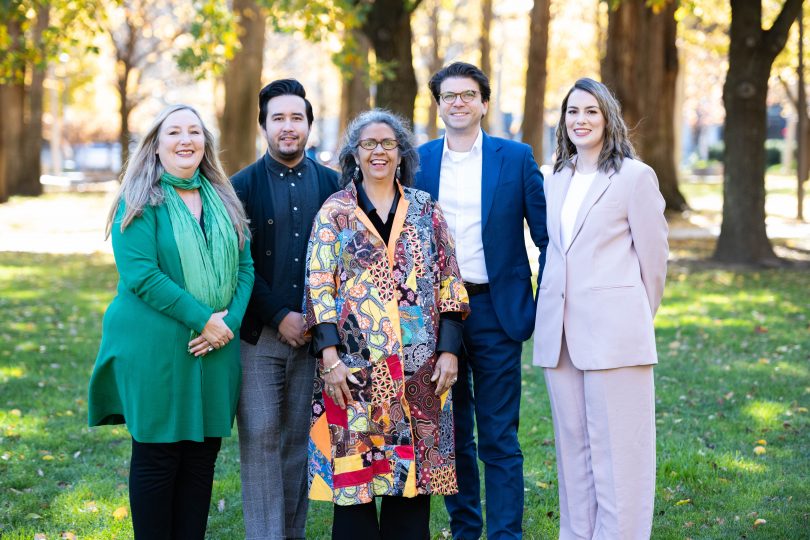 ACT Greens Candidates Kathryn Savery, James Cruz, Dr Tjanara Goreng Goreng, Tim Hollo and Natasa Sojic