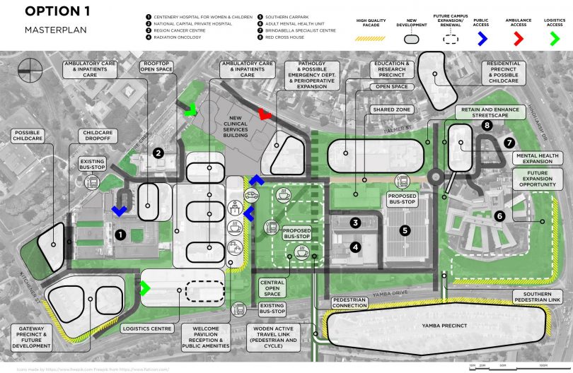 Canberra Hospital Masterplan option 1