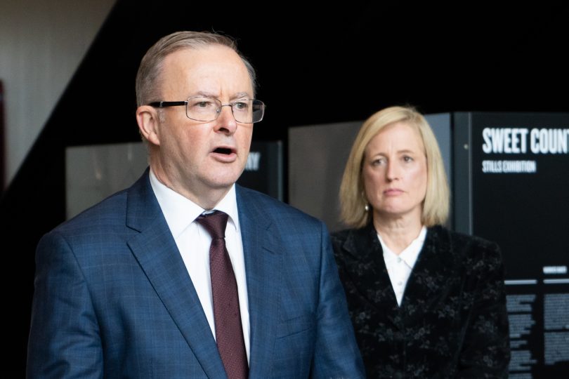 Anthony Albanese and Katy Gallagher