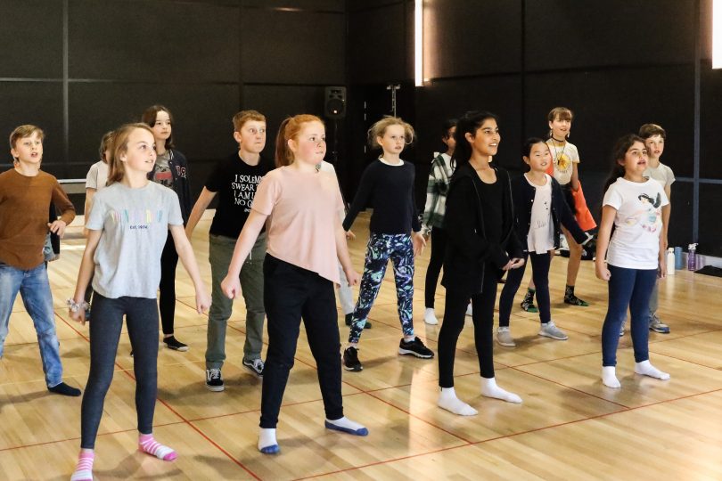 Children in a dance studio