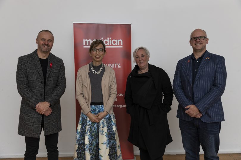 Andrew Barr, Dr Clara Tuck Meng Soo, Phillippa Moss and Adam Stankevicius