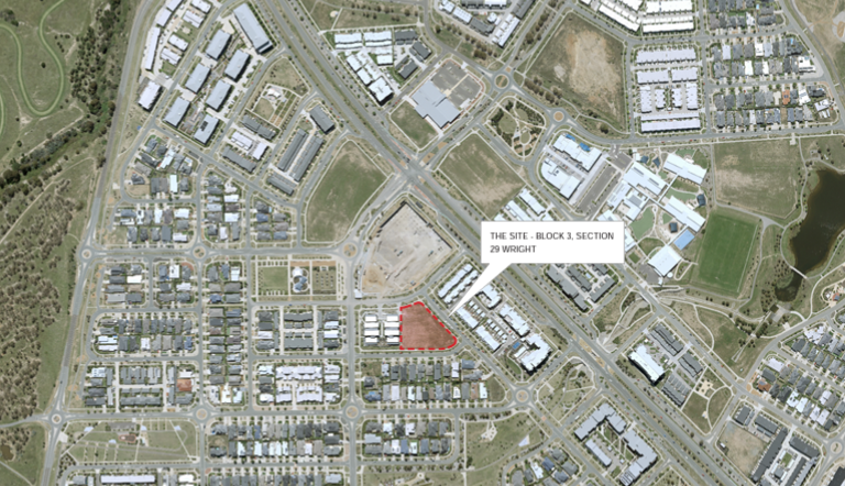 Overlay map of Little Penguins development site in Wright