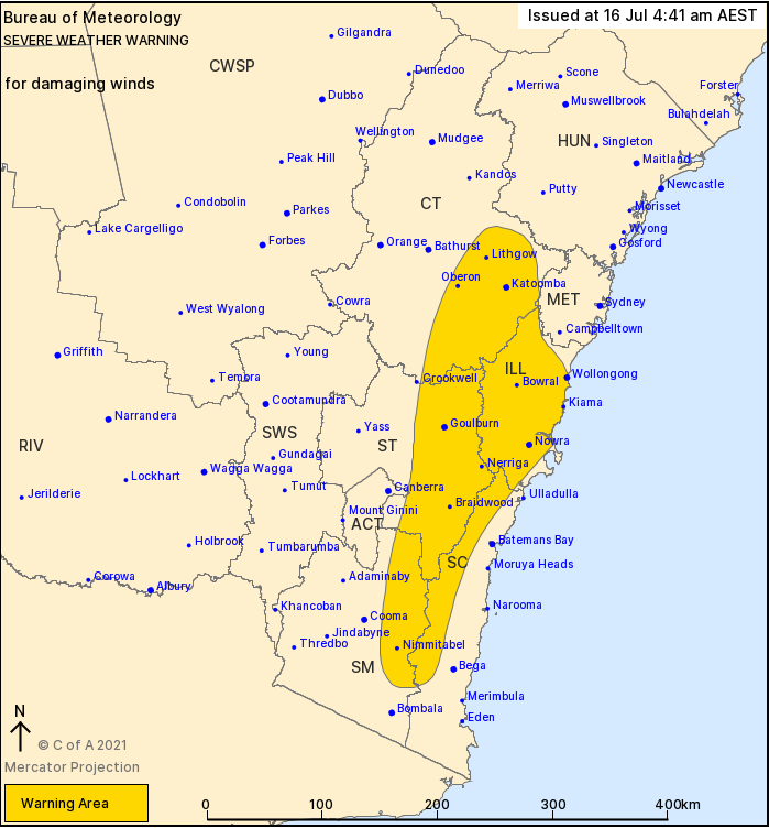 Bureau of Meteorology weather map