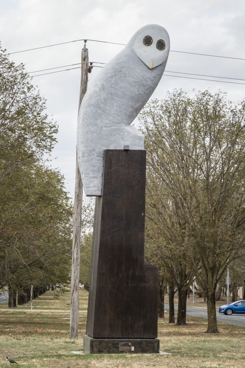 Belconnen owl statue.