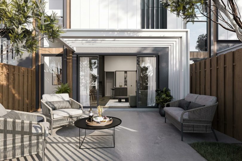 Courtyard of Natura townhouse in Denman Prospect