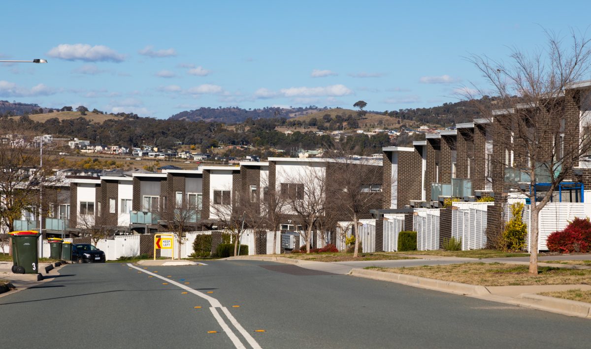 Row of townhouses.