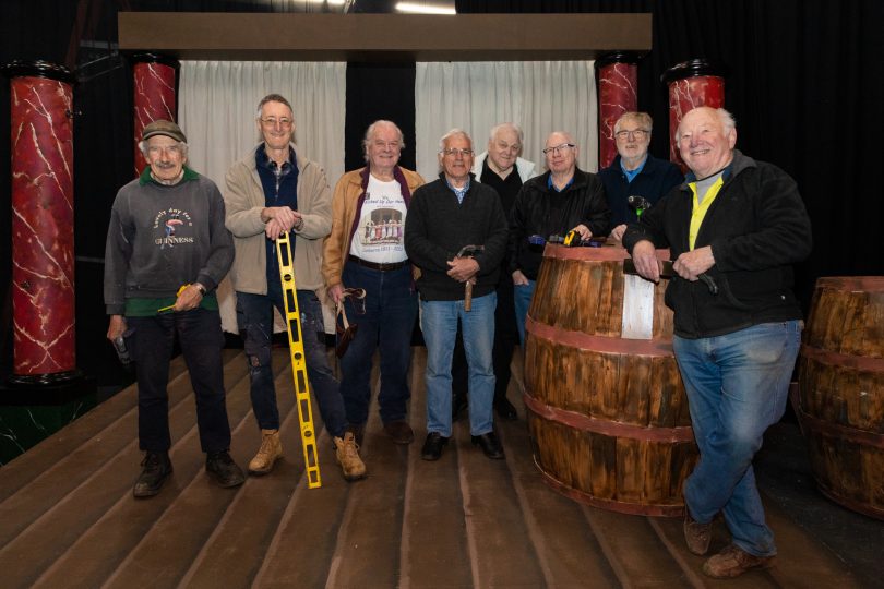 Canberra REP's Dad's Army: Dennis Taylor, Peter Dark, Tady Carroll, Wolf Hecker, John Klingers, Gordon Dickens, Brian Moir and Dr Russell Brown