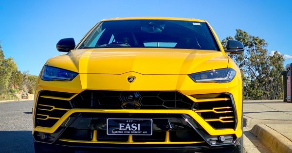 Meals on supercar wheels: meet the Lamborghini poster boy for Canberra food delivery app