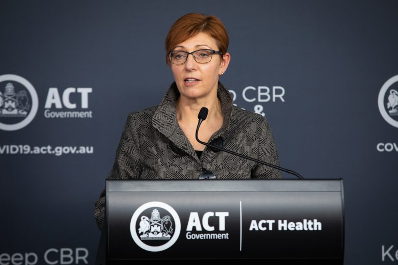 minister for health Rachel Stephen-Smith at a press conference