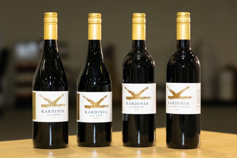 Kardinia Wine bottles.