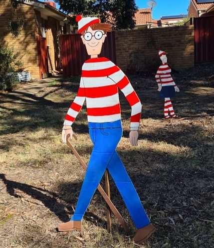 Cardboard cutout of Wally