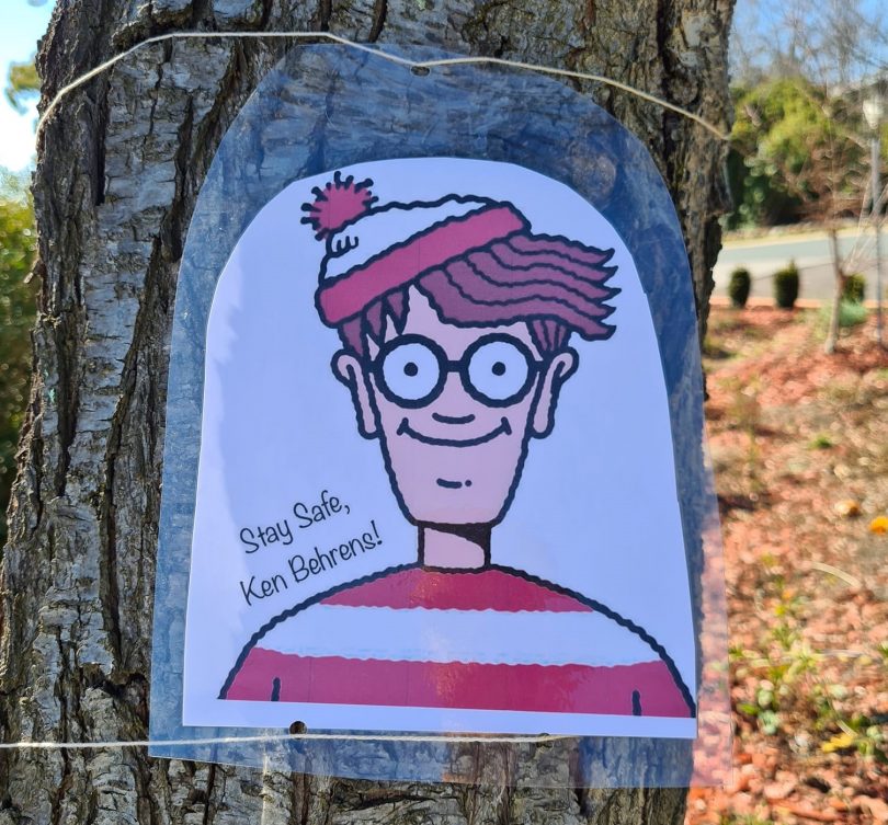 Wally picture attached to tree