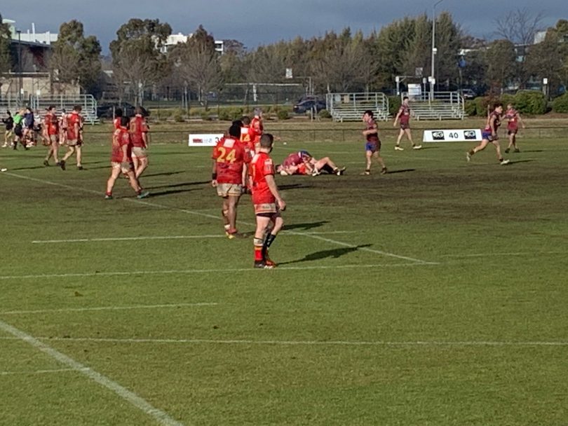 Rugby union played at Gungahlin Enclosed Oval. 