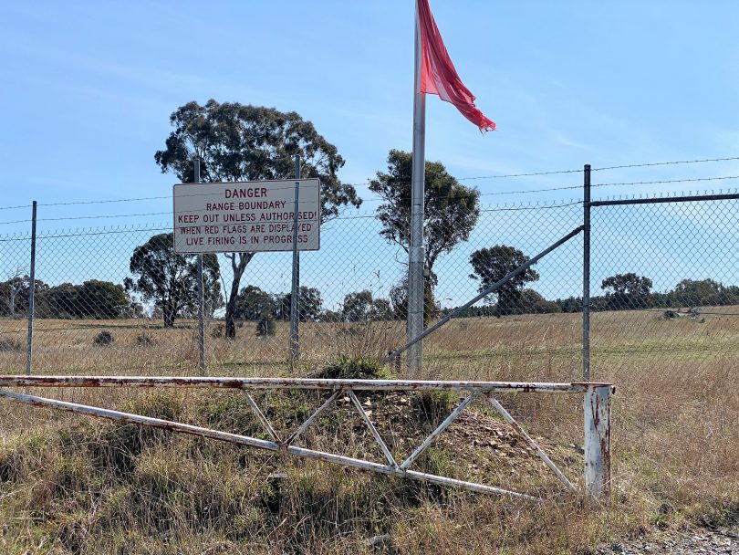 waning sign about live firing